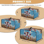 Cow Butterfly Flower Print Toaster Oven Cover, Dust-proof Heat-resistant Air Fryer Cover with Accessory Pockets, Kitchen Small Appliance Protector, (Large-18.5*22.5*12.99 inches)