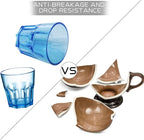 6Pcs Plastic Drinking Glasses, XJMWXHFC Acrylic Glasses Drinkware, Unbreakable Tumblers Drinking Glass, Multi-color Cups Reusable Glassware for Kitchen Cocktail Picnic Party Juice Whiskey Wine (160ml)
