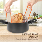 Silicone Bread Sling for Dutch Oven, 2 PCS Non-Stick & Easy Clean Reusable Silicone Bread Baking Mat with Long Handles, Easy to Transfer Sourdough Bread (2Pack Round, Orange)