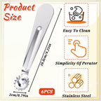 6 Pcs Tomato Stem Corer Strawberry Pitter Baller Practical Stainless Steel Kitchen Huller Tool Fruit Vegetable Stem Remover