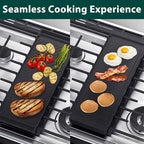 DG61-00859A Griddle Stove Replacement Parts for Samsung Gas Stove Range Cast Iron Griddle Pan Samsung Cooktop Top NX58F5500SS NX58J5600SG NX58R5601SS/AA Reversible Center Burner Griddle Plate 1 Pack