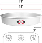 Fat Daddio's Anodized Aluminum Round Cake Pan, 12 x 3 Inch