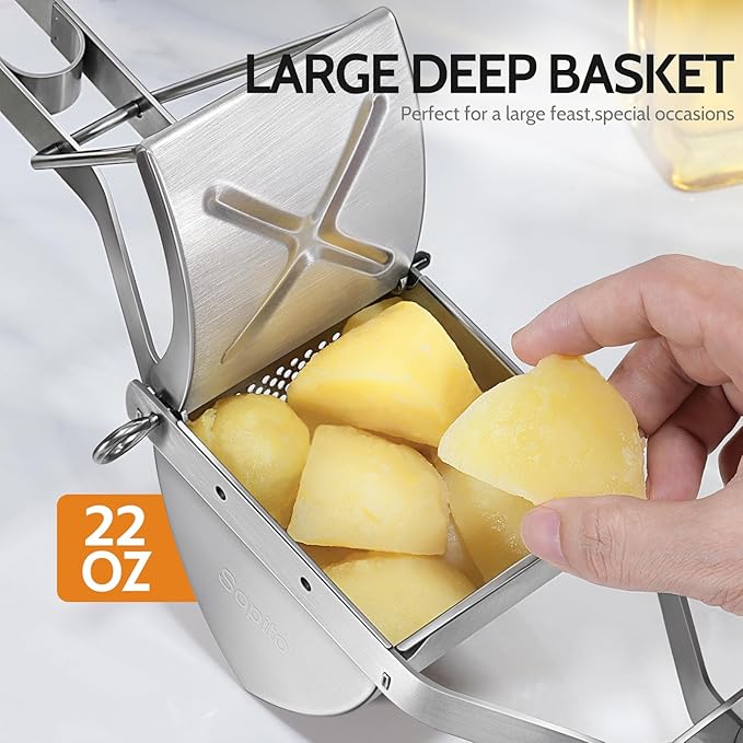 Potato Ricer, Sopito Stainless Steel Potato Masher for Commercial and Home Use (Pack of 2)