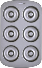 Mrs. Anderson's Baking 6-Cup Donut Pan, Carbon Steel with Non-Stick Coating, PFOA Free, 10.5-Inches x 7-Inches