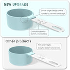 TILUCK Measuring Cups & Spoons Set, Stackable Cups and Spoons, Nesting Measure Cups with Stainless Steel Handle, Kitchen Gadgets for Cooking & Baking (Black)