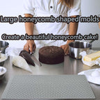 A whole Honeycomb Mold,Tuile Mold-Silicone Honeycomb Baking Molds,Honey comb Silicone Fondant 3D Beehive Molded Candy,Chocolate Molds Set Sugar Bees for Cake Decorating