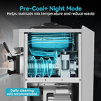 Commercial Soft Serve Ice Cream Machine, 115V Floor Standing, 32-42L/H Output, 2 x 6L Hoppers, True Independent Left/Right System, 2 Compressors, Smart Displays