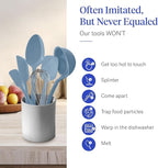 GIR: Get It Right 10-Piece Spatula Set & Silicone Utensils for Kitchen - Slate - Heat Resistant to 425°F - Dishwasher Friendly - Includes Ladle, Whisk, Potato Peeler & Kitchen Spoons