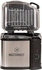 Masterbuilt® 3-in-1 10 Liter XL Electric Turkey Fryer plus Boiler and Steamer Combination with Drain Basket and Breakaway Safety Cord in Stainless Steel