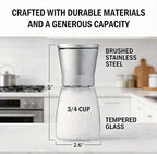 Gorgeous Salt & Pepper Grinder Set — Refillable Stainless Steel & Glass Spice Mill with Adjustable Coarseness — Perfect For Himalayan Or Sea Salts, Fresh Ground Pepper, Or Fresh Spices (2 Pack)
