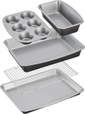 Cuisinart, 5-Piece Stackable Ceramic Nonstick Bakeware Set, MBT-5