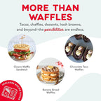 Dash Mini Waffle Maker- Compact Electric Iron for Creative Homemade Treats - PTFE nonstick surface - Easy-to-Clean - Perfect for Kids & Families - Pink