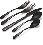 Oneida 894805 Kenbrook Black Tumbled 20 Piece Everyday Flatware Set, Service For 4