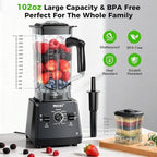 2400W High Speed Countertop Blender, 101oz Large Capacity, BPA-Free, 25000 RPM Blenders for Smoothies, Ice Crushing, Soups, Nut Butters & Baby Food (Gray, 3L)