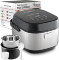 10-Cup Rice Cooker with Steamer Basket | Smart Rice Maker with Easy-to-Clean Nonstick Inner Pot | Delay Timer & Keep Warm Settings | Non-Toxic & BPA-Free | Ideal for Family Meals, Stainless Steel