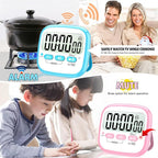 Antonki 2 Pack Classroom Timers for Kids Teachers, Magnetic Countdown Digital Kitchen Timer for Cooking, Study, Exercise, Games, Time Mangement - Loud/Silent Mode - Battery Included