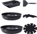 GiPP Ceramic Pots and Pans Set Non Stick, Nonstick Detachable Handle Cookware Sets, Non Toxic Induction Kitchen Pot and Pan with Removable Handle, Healthy RV Cookware, Dishwasher ＆Oven Safe, 7 Piece