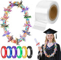 Jansun Graduation Lei Making Kit, 1 roll Candy Lei Tubing and 6 Ribbons, DIY Leis for Graduation Lei Accessories Handcrafts Party Supplies