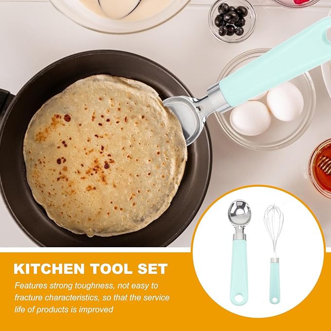 Toyvian Plastic Handle Kitchen Utensils Set Heat-resistant Cooking and Baking Gadgets with Smooth Edges for Safe and Comfortable Grip Essential Kitchen Tools for Home Cooking