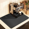 Coffee Mat for Countertops ,Coffee Bar Accessories Fit Under Coffee Maker Espresso Machine, Absorbent Hide Stain Rubber Mat for Countertop ,Dish Drying Mat for Kitchen Counter (Dark Gray, 12"x19")
