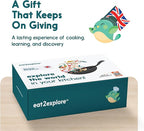 eat2explore Cooking Kits for Kids 14 Pcs – Interactive & Educational Kids Cooking Sets Real for Ages 5 and Up,3 Recipe Cards & Global Ingredients – Perfect for Families and Homeschooling (UK Edition)