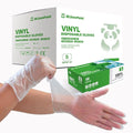 Clear Vinyl Food Safe Disposable Gloves Latex Free Powder Free for Food Prep Handling Cooking Cleaning