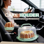 10 inch Buntz Cake Pan Non stick with 12in Cake Carrier for Easy Transportation - Premium Fluted Cake Pans For Oven, Cake Mold, Moldes para Gelatinas