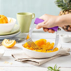 Spring Chef Large Dough Blender For Baking, Stainless Steel Puff Pastry Cutter Tool with Soft Grip Handle, Dishwasher Safe Dough Cutter Tool, Manual Pastry Blender for Easy Mixing - Orchid