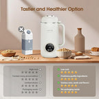 7 in 1 Nut Milk Maker Machine 28oz Automatic Milk Maker for Homemade Coconut, Oat, Soy, Plant-Based Milk, Juice with 18H Delay Start/6H Keep Warm/Self Cleaning (White)