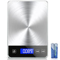 Food Kitchen Scale, 33lb Food Scale Precisely Measures Grams and Ounces for Baking and Cooking, 304 Stainless Steel Kitchen Scale for Food with LCD Display, Batteries Included