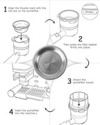 Double Cup Filter Basket Compatible with Ninja Luxe Cafe Accessories ES601 ES701, Stainless Steel Coffee Pressurized Porous Filter, Portafilter Basket Reusable Coffee Filter for Ninja Luxe Cafe