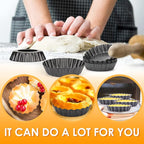 12 pcs Egg Tart Molds, 3" Mini Tart Pans Removable Bottom, Cupcake Cake Muffin Mold Tin Pan Baking Tool, Reusable Quiche Bakeware Carbon Steel for Pies, Quiche, Cheese Cakes, Desserts