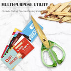 8.0inch Kitchen Shears, Sharp Stainless Steel Meat & Poultry Scissors, Transparent Blue Acrylic Handle, All Purpose Utility Cooking Scissors for Kitchen/BBQ/Home/Office