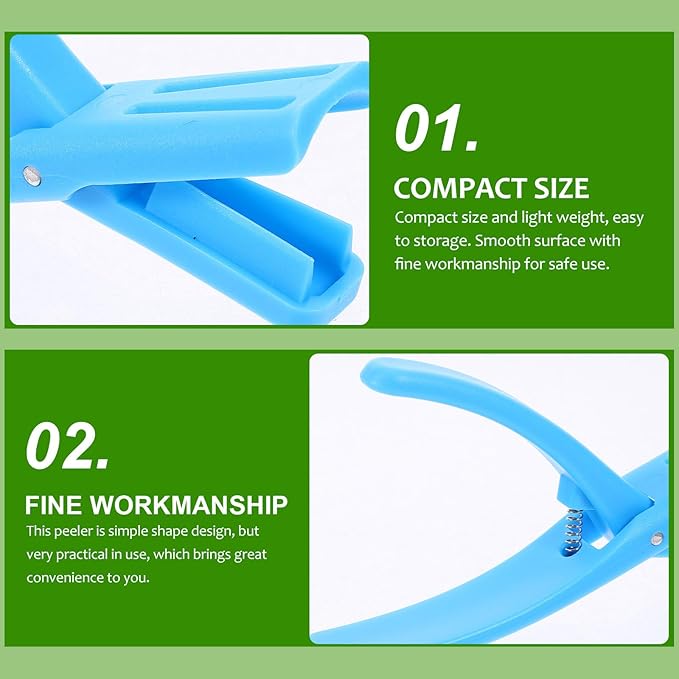 Yardwe Crawfish Sheller and Shrimp Deveiner Tool Blue Shell Removal Gadget for Quick Crawfish Peeling and Tail Shelling Kitchen Specialty Tool for Home Cooking