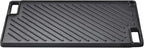 VEVOR Reversible Grill/Griddle, 17x10'' Pre-Seasoned Cast Iron Griddle, Rectangular Double Burner Griddle Pan, Non-Stick Family Pan Cookware with Handles, Flat Top Plate for BBQ, Gas Grill, Black