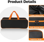 Grill Tool Storage Bag, 24" x 8" x 8" Large Capacity Grill Accessory Storage, 1680D Heavy-Duty Grill Utensil Storage, Accessories Storage Compatible with Blackstone (No Accessories)