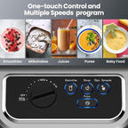 iCucina 1500w Blender for Kitchen with Pre-set Blending Programs, 64oz Heavy Duty Professional-Grade Blenders for Smoothies, Soups, Dips, Nut Butters, BPA-Free Tritan Jar