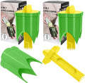 Pepper Corer, 2 in 1 Red Bell Pepper Seed Corer Remover Tool, Fruit & Vegetable Corers Quick Cave Tools for Jalapeno Cutter Deseeder, Yellow Green, 2 PCS