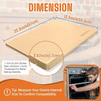 22 Inch Extra Large Rectangular Pizza Stone for Oven & Grill, Cordierite Baking Stone for Pizza Bread, Thermal Shock Resistant, Cooking Stone with Stainless Steel Cutter & 20 PCS Parchment Papers