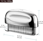 Meat Tenderizer Tool - Hand Held Blade Tenderizer for Meat - Ultra Sharp Needle Blades 100% Stainless Steel - Heavy Duty Kitchen Gadgets - Cooking Gadgets for Tenderizing Chicken, Steak, Veal, BBQ