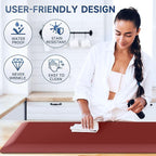 4/5 Inch Thick Kitchen Mat Anti Fatigue Mat Kitchen Rugs Kitchen Decor Non-Slip, Stain & Water Resistant, Kitchen Mats Desk Mat for Kitchen, Office, Workshop, Red, 17'' x 60''