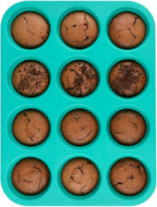 CAKETIME Silicone Muffin Pan Cupcake Pan Set - Mini 24 Cups and Regular 12 Cups Muffin Tin, Nonstick Food Grade Molds with 12 Baking Cups