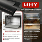 5 Pcs Reusable Air Fryer Crumb Tray Liners Compatible with Gourmia GTF7460 Toaster Oven Air Fryer Combo, Heat Resistant Nonstick Teflon Drip Pan Liners for Gourmia Accessories