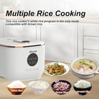 3L Healthy Low Carb Rice Cooker, Low Sugar Digital Steamer,Porridge,Soup,Quick Rice,White Rice,Stainless Steel Filter Basket，5 Cooking Functions,24H Timer & Auto Keep Warm