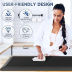 4/5 Inch Thick Kitchen Mat Anti Fatigue Mat Kitchen Rugs Kitchen Decor Non-Slip, Stain & Water Resistant, Kitchen Mats Desk Mat for Kitchen, Office, Workshop, Black, 17'' x 60''