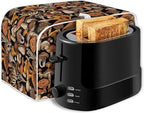 JEOCODY Mushroom Print Toaster Cover - Bread Maker Cover with Handle for Kitchen, Washable and Dust Protection