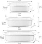 Reston Lloyd Nesting Microwave Containers, Set of 3, Adjustable Steam Vents, Airtight, Meal Prep, Durable BPA-Free Plastic- Freezer & Dishwasher Safe, Cookware & Food Storage, Anyday Cookware, Purple