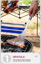 BBQ Grill BBQ Accessories, Stainless Steel Grill Tools Grilling Accessories Grill Set Barbecue Grill Accessories for Outdoor Grill, BBQ Tools Grill Utensils Grilling Tools