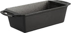 Lodge Seasoned Cast Iron Loaf Pan - Pre-Seasoned Rectangular Cast Iron Bakeware- Even Browning Bread Pan with Easy-Release Finish - PFAS-Free Non-Toxic Cookware - 8.5 Inches