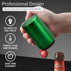 Premium Beer Bottle Opener Stainless Steel Automatic Bottle Opener Push Down No Damage Quick to Open Small Portable Bottle Cap Openers for Home Bars Picnic Camping Hiking